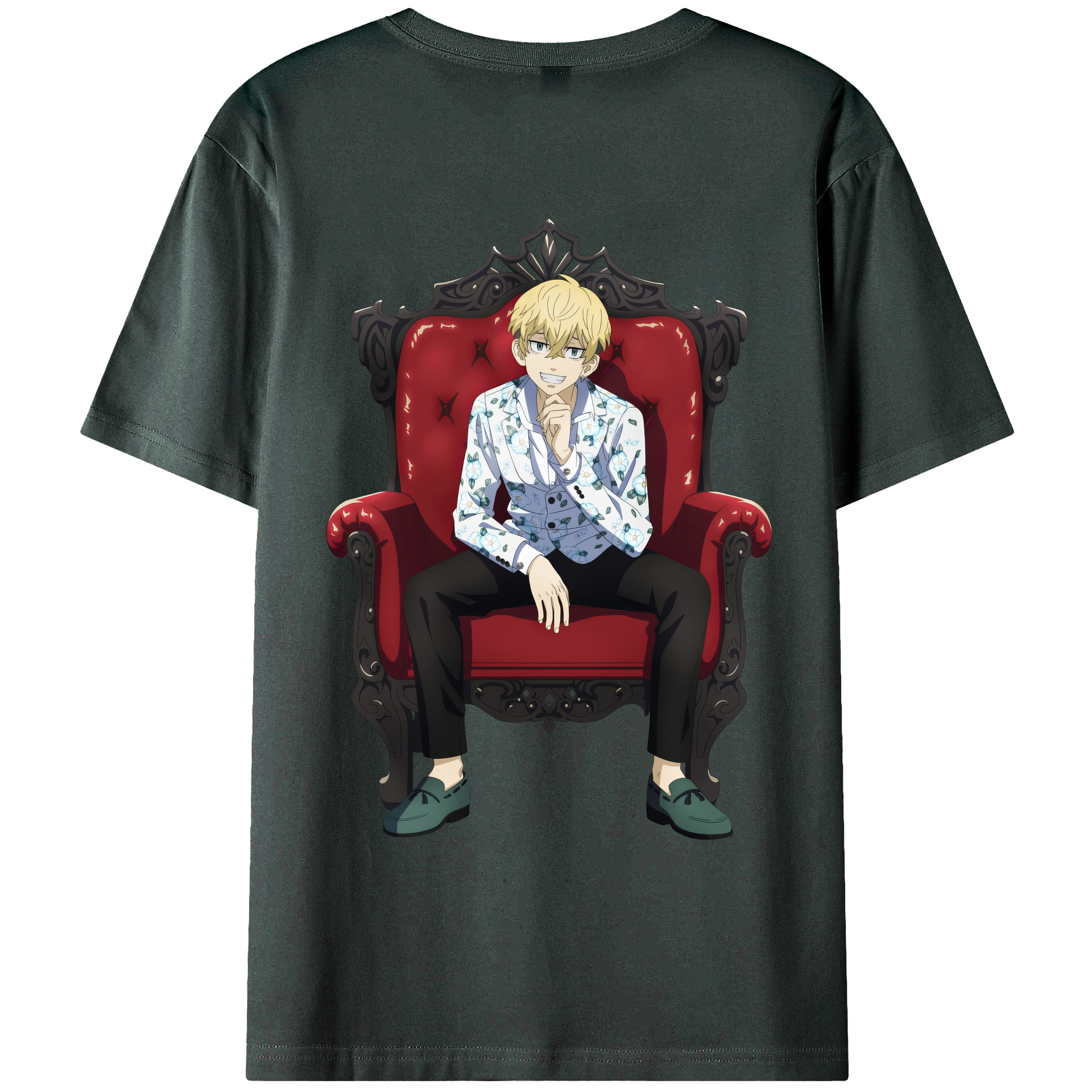 （画像用） 東京リベンジャーズ Tokyo Revengers 綿100％ メンズ半袖Tシャツ（バックプリント） 通気性